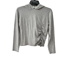 New Zella Size Girl's M (8/10) Soft Hoodie Shirt cinch ribbon front Stretchy